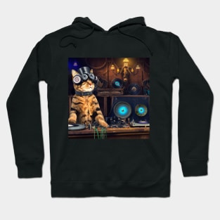 Steampunk DJ Cat #2 Hoodie